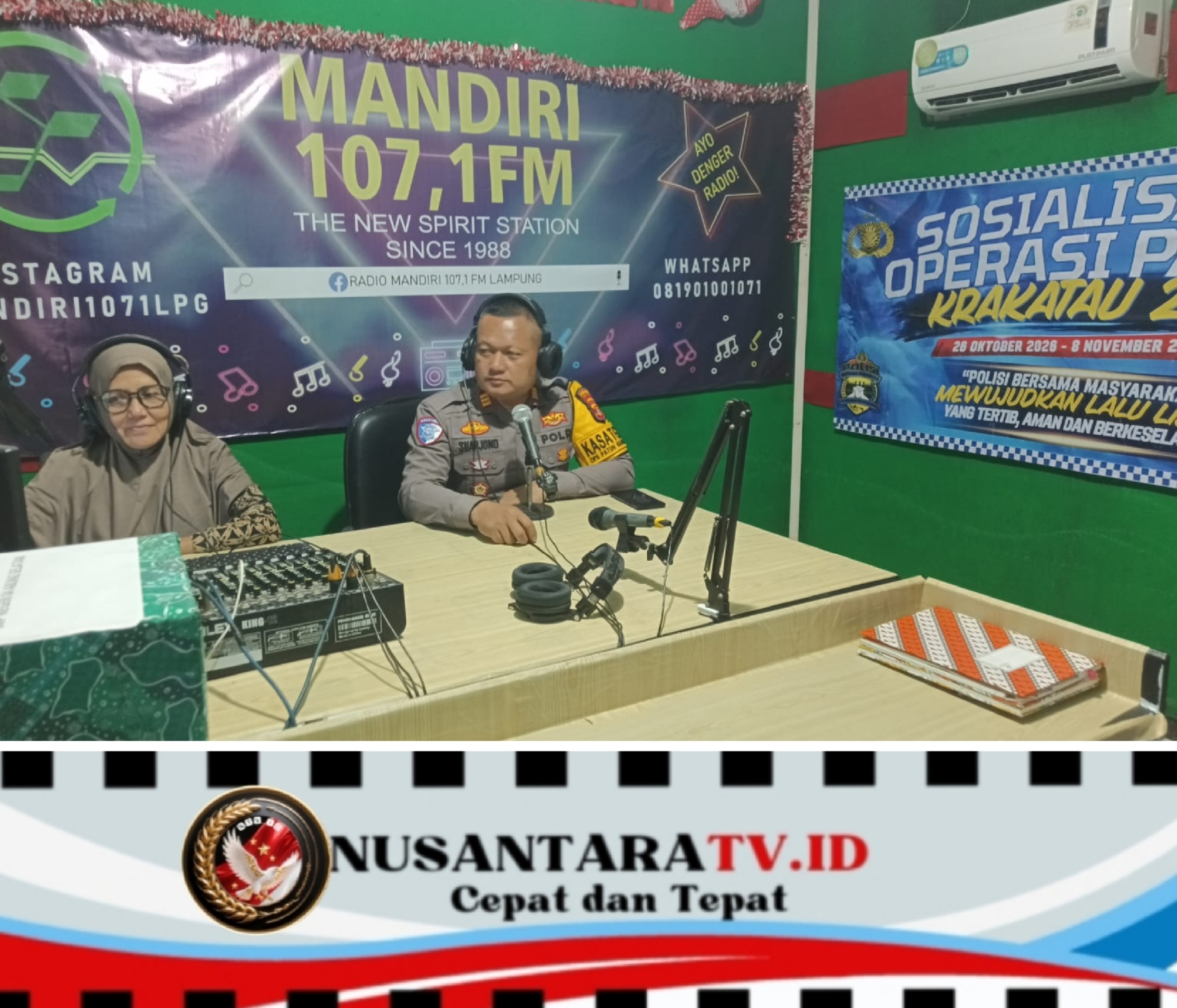 Satlantas Polres Lampung Utara Sosialisasikan Operasi Patuh Krakatau 2026 melalui Radio